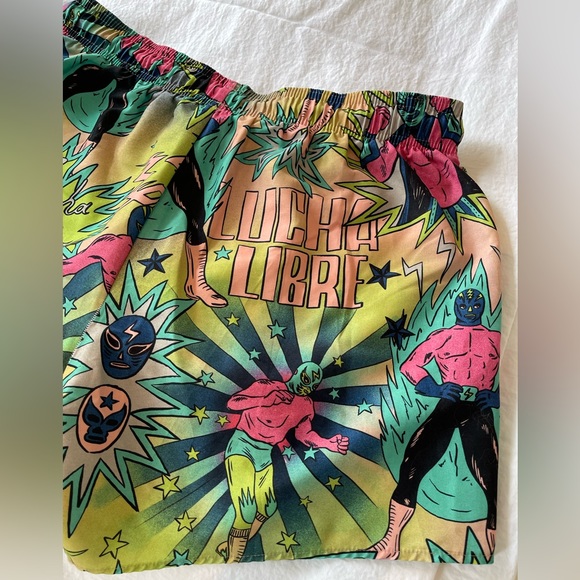 TOP Man - Sz L - Bathing Suit - Lucha Libre Graphic - Picture 8 of 8